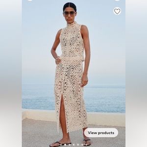 Crochet look pencil skirt and top (set)